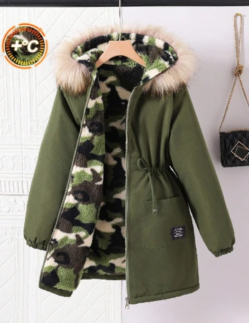 Geaca Shein Kids, verde Verde