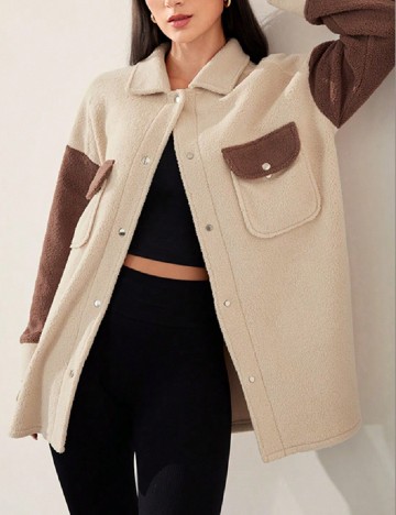 
						Jacheta SHEIN, crem/maro