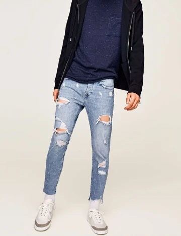 Blugi Zara, albastru Albastru