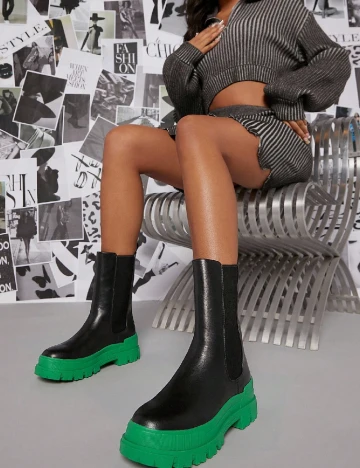 Cizme SHEIN, negru Negru