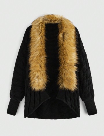 
						Cardigan Romwe, negru