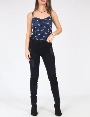 Blugi Zara, bleumarin inchis Albastru