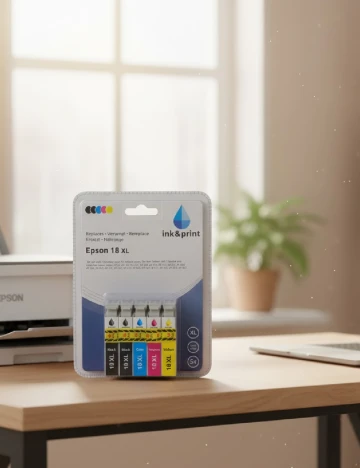 Set cerneala Epson 18 XL ink & print, mix culori