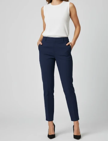Pantaloni Pull&Bear, bleumarin Albastru