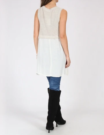 Bluza Zara, alb/gri Gri