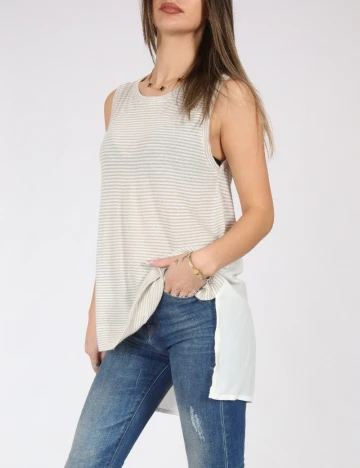 Bluza Zara, alb/gri Gri