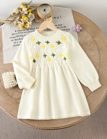 Rochie Shein Kids, ecru Alb