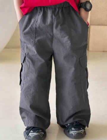 Pantaloni Shein Kids, gri Gri