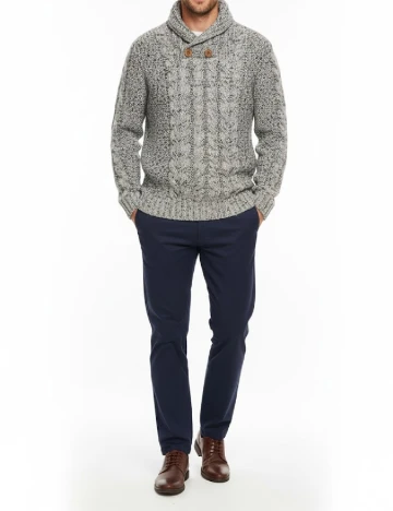 Pulover Pull&Bear, gri Gri