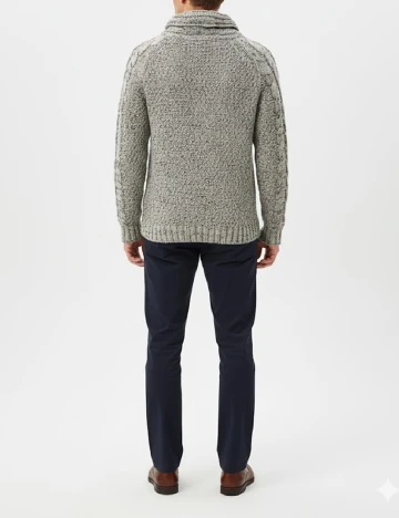 Pulover Pull&Bear, gri Gri