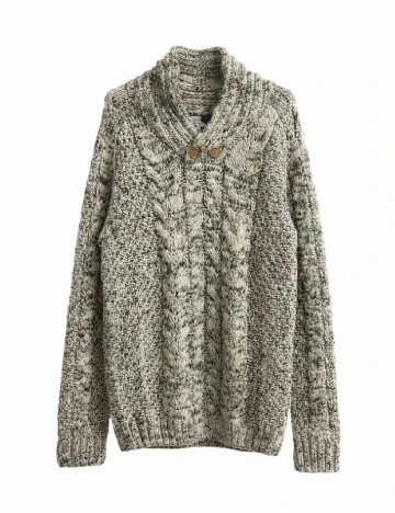 Pulover Pull&Bear, bej Crem