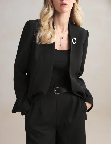 Sacou SHEIN, negru Negru