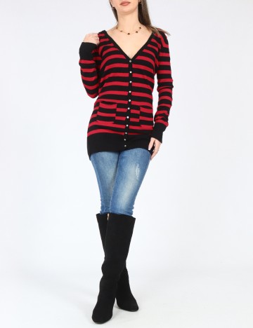 Cardigan Zara, rosu/negru