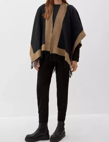 Poncho s.Oliver, negru/maro Negru
