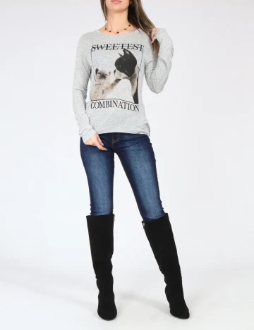 Bluza Bershka, gri Gri