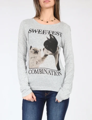 Bluza Bershka, gri Gri