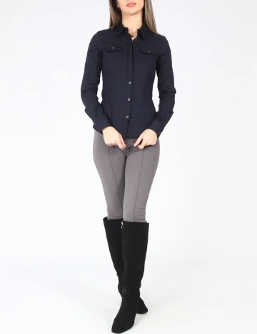 Camasa Zara, bleumarin Albastru