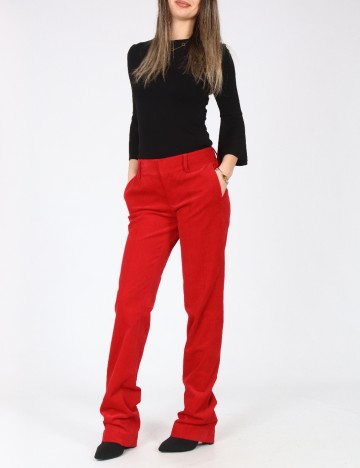 Pantaloni Zara, rosu