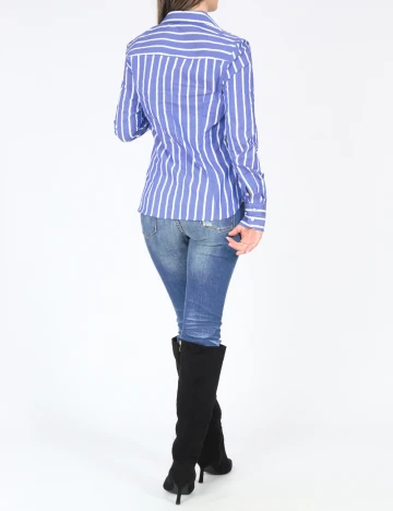 Camasa Zara, alb/albastru Albastru