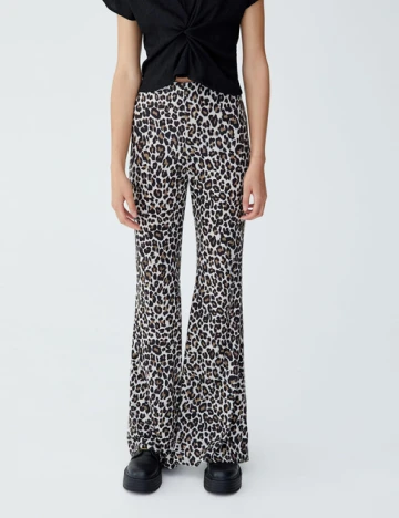 Pantaloni Pull&Bear, animal print Animal print