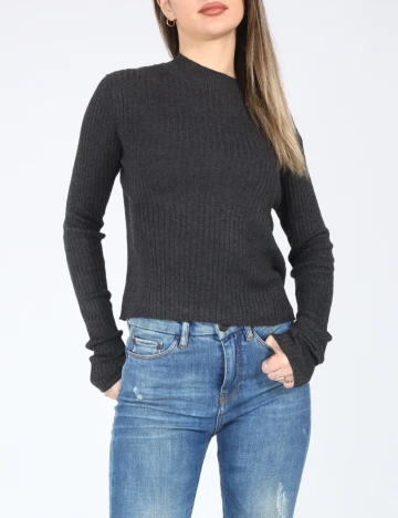 Bluza Bershka, gri inchis Gri