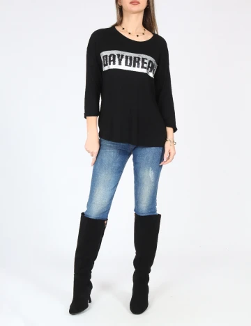 Bluza Bershka, negru Negru