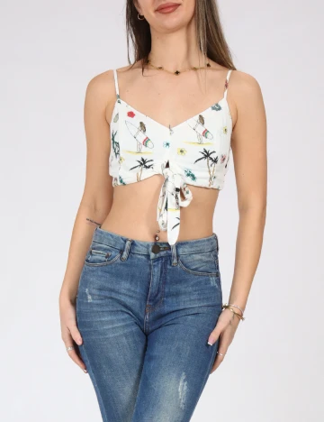 Top Bershka, alb Alb