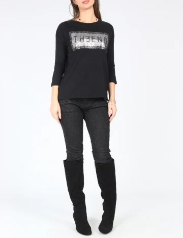 Bluza Bershka, negru Negru