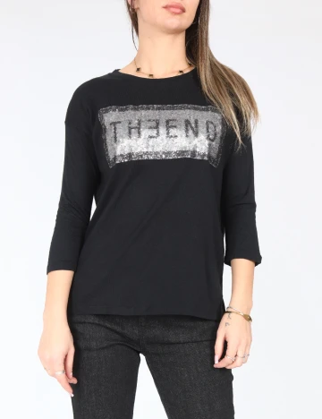 Bluza Bershka, negru Negru