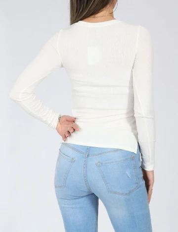 Bluza Bershka, alb Alb