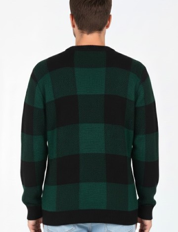 Pulover Pull&Bear, verde/negru