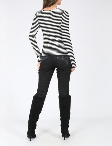 Bluza Bershka, alb/negru