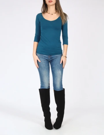 Bluza Bershka, albastru Albastru