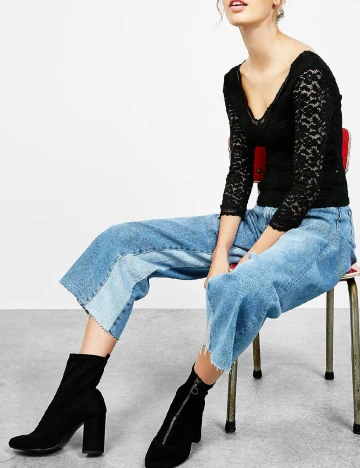 Bluza Bershka, negru Negru