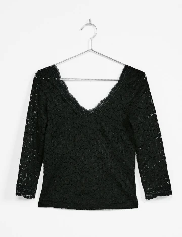 Bluza Bershka, negru Negru