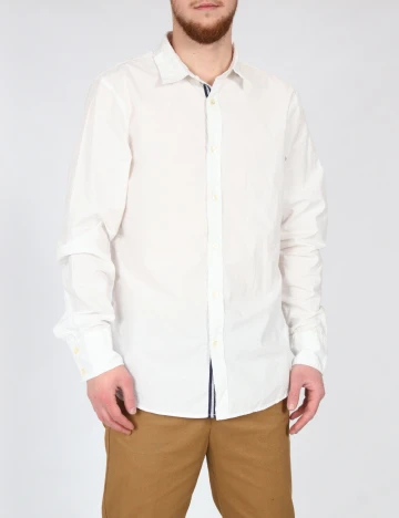 Camasa Bershka, alb Alb