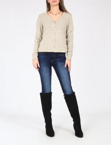 Cardigan Zara, bej Crem