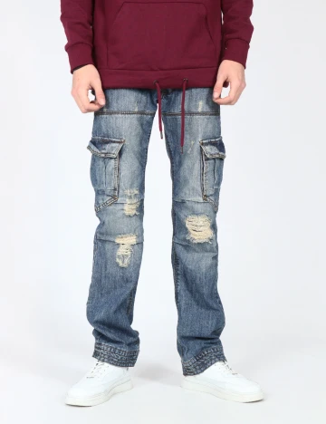 Blugi Bershka, albastru