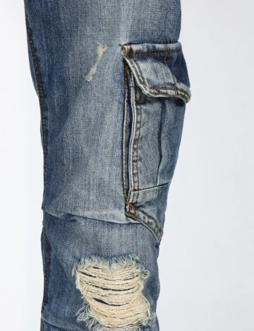 Blugi Bershka, albastru