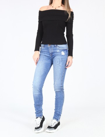 
						Blugi Bershka, albastru