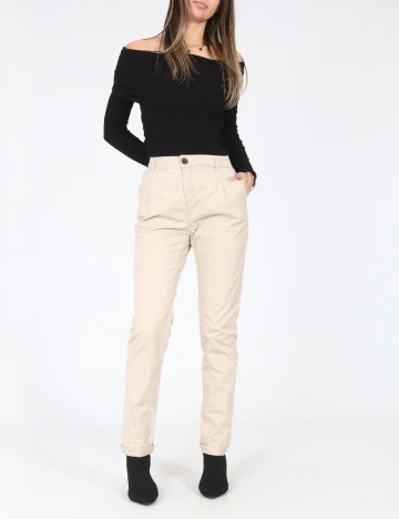Pantaloni Bershka, crem Crem