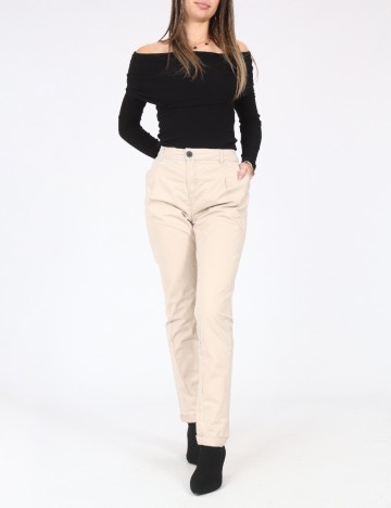 Pantaloni Bershka, crem