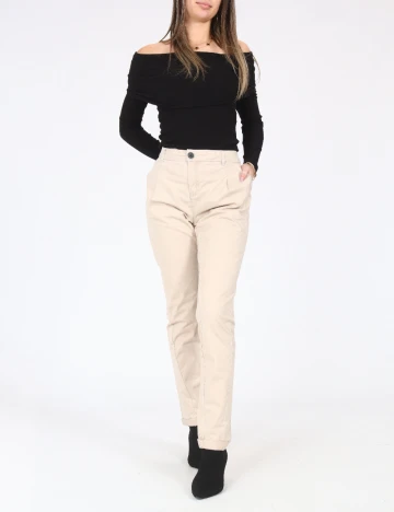 Pantaloni Bershka, crem Crem
