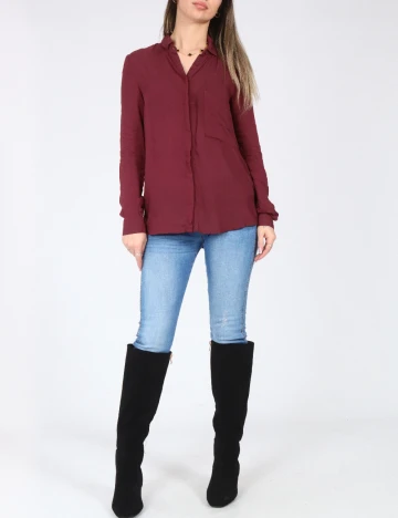 Camasa Pull&Bear, visiniu Rosu