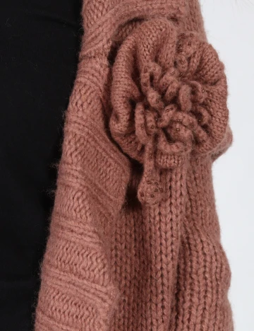 Cardigan Zara, roz pudra inchis Roz