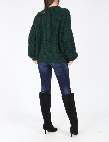 Pulover Oversize Pull&Bear, verde