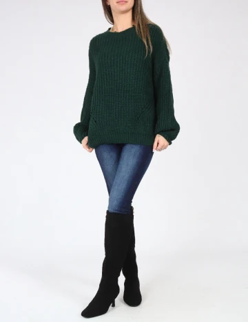Pulover Oversize Pull&Bear, verde Verde