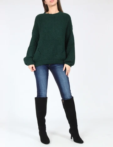 Pulover Oversize Pull&Bear, verde Verde
