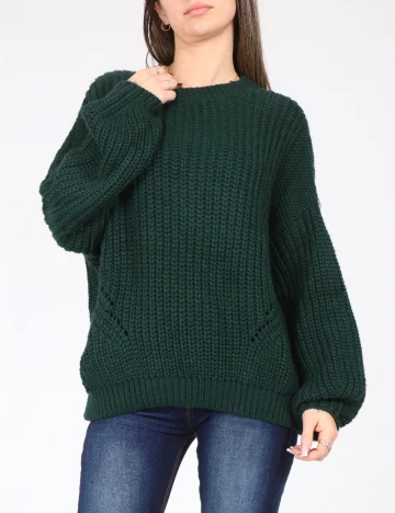 Pulover Oversize Pull&Bear, verde Verde