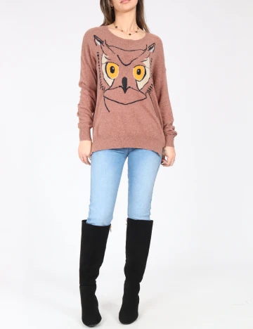 Bluza Pull&Bear, roz pudra inchis Roz